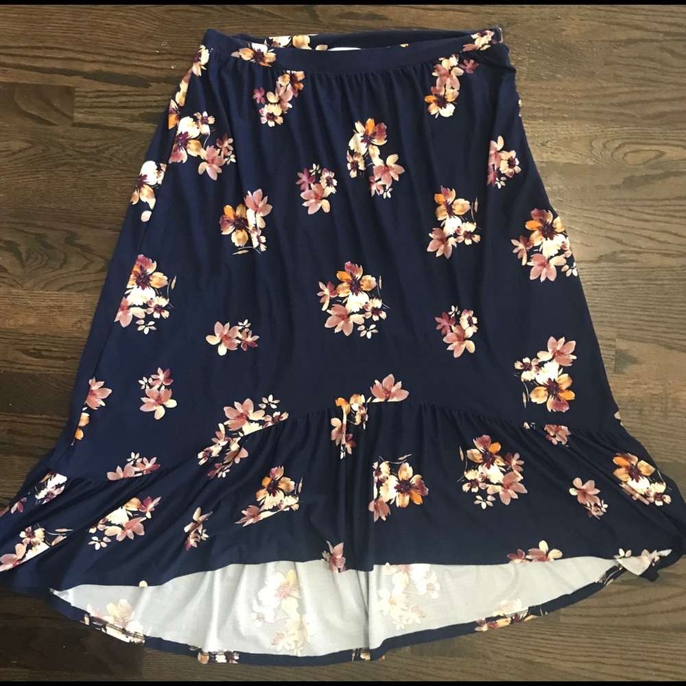 French Gray Hi-Lo Skirt